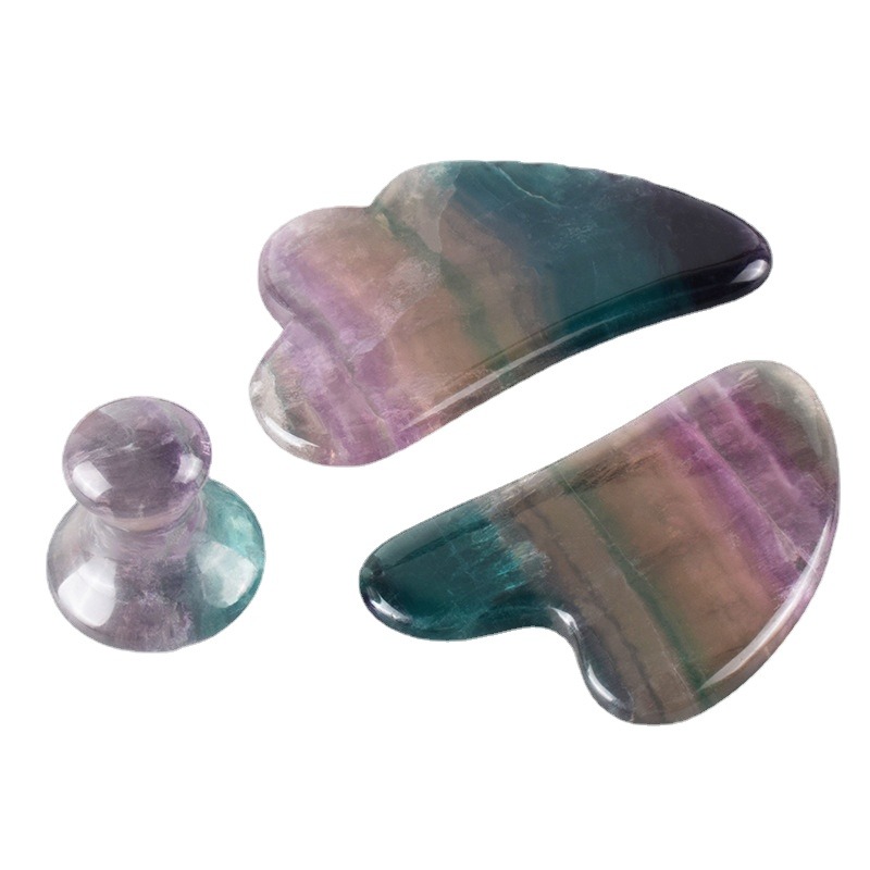 Spa Wellness Beauty - Natural Jade Massager Fluorite Gua Sha