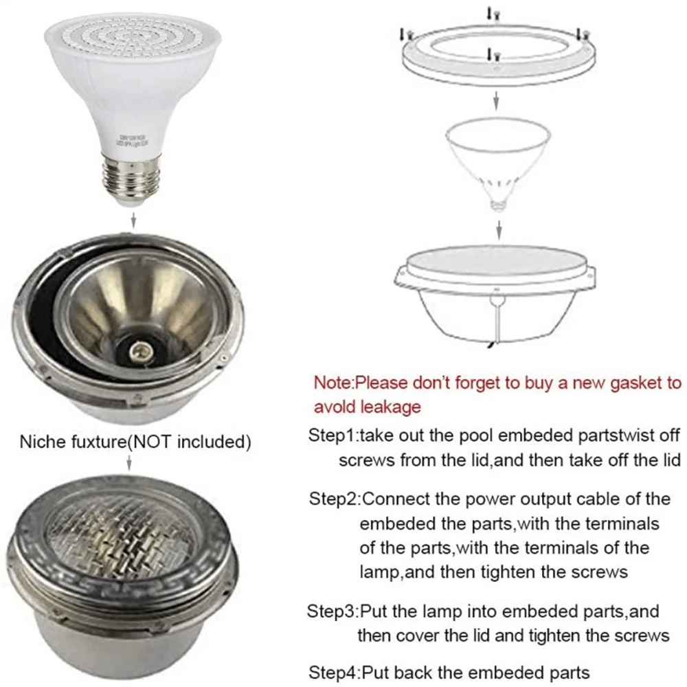 RGB LED Swimming Pool Light E2 - Xy Spa & Wellness 评论和价格