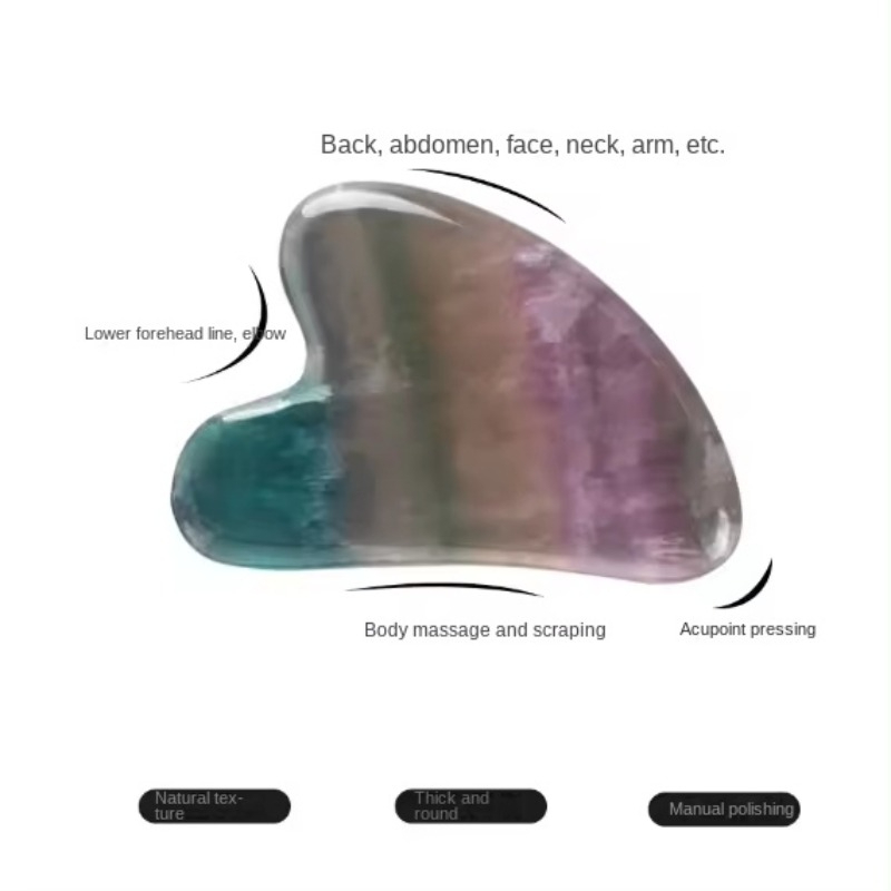 Natural Jade Massager Fluorite - Spa Wellness Beauty 评论和价格
